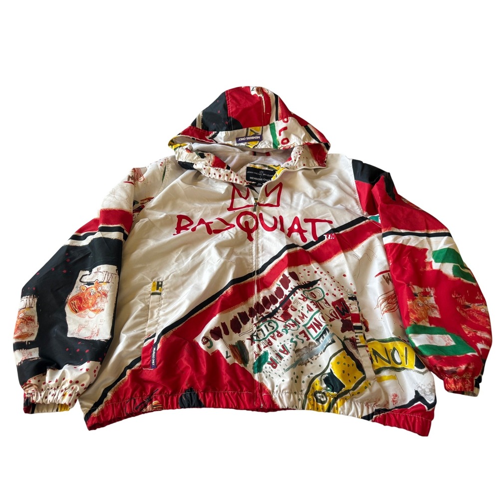 Members Only Jean Michel Basquiat Windbreaker Jacket 3XL Graffiti Art Gorpcore